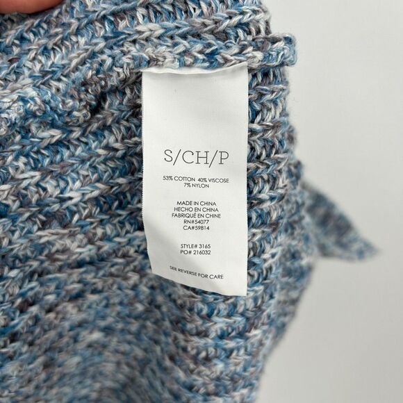 CABI Blue Knit Short Sleeve Duster Open Cardigan Cozy Sweater Size Small - Picture 7 of 7